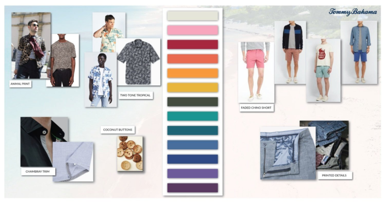 A sourcing expert meticulously compares fabric swatches and apparel technical drawings on a desk.